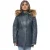 Dames gewatteerde leren parka jas-Curitiba
