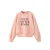 Mango Kids gebloemde sweater met tekst – roze