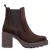 Unisa leren chelsea boots met blokhak – donkerbruin