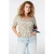 MS Mode top Plus Size met print – kaki