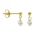 KARMA Jewelry gold plated oorbellen Dangling Pearl
