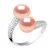 Ring YOU AND ME 2 Parels van het water Sweet 9-10 mm natuurlijke Rose Jewelry 925