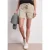 Street One Dames Korte broek met structuur in Loose Fit in Beige