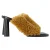 Jacquemus Les Mules Carrés Ronds Shearling Sandalen in bruin lamsbont