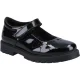 Hush Puppies Sabrina Patent JNR Meisjes Zwart Leren Schoenen