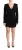 Dsquared2 Vrouwen Zwart Lange Mouwen Diepe V-hals Mini Sheath Dress