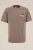 WE Fashion – Heren Regular fit T-shirt met opdruk – Regular fit – Bruin – Katoen –