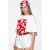 Oversized Bloemen Katoenen T-Shirt