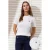 TRENDYOLMİLLA Dames Ecru Kabelgebreid Kort Regular fit Blouses