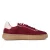 Tamaris Dames Merlot Burgundy Rode Leren Fashion Stripe Veterschoenen