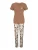 Goldenbay Pyjama ‘Irises’  bruin / wit