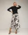 Midi-rok met koeienprint