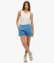 Essential Garment-dye Short met Logo Blue