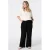 MS Mode viscose straight leg broek met ceintuur Plus Size – zwart