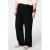 MS Mode viscose straight leg broek met ceintuur Plus Size – zwart