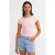 Dames Crop T-Shirt Met Vierkante Hals En Uitsnijding
