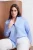 Trendyol Curve Dames Blauw Effen Lang Getailleerd Grote maten Overhemden