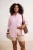 Trendyol Curve Dames Roze Gestreept Lang Relaxed fit Grote maten Overhemden