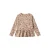 Wheat A-lijn gebloemde longsleeve met peplum en plooien – beige/roze/paars