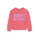 Daily7 rechtvallende sweater met tekst – roze