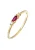 ELLI PREMIUM Ring ‘Vintage’  goudgeel / pink