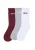 Aim’n Sokken  lichtgrijs / bordeaux / wit