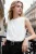 TRENDYOLMİLLA Dames Ecru Effen Mouwloos Regular fit Blouses