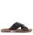 Lazamani Lazamani – Leren mules black met gekruis Zwart Leer Platte sandalen Dames