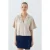 Losse Pasvorm Knopen Overhemd Crop met Zak