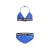 SuperRebel triangel bikini Isla blauw metallic