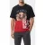 The Kooples Short-sleeved T-shirt With Print On The Front Black Washed