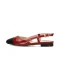 Haboob Slingpumps ‘Bisou’  rood / zwart