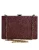 Bordeaux Leren Clutch Avond Schoudertas