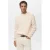 Mango Man trui met wol met kabels ecru