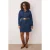 Trendyol Curve Dames Blauw Effen Kort / Mini Lang Casual Blousejurk Grote maten Jurk