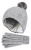 Heat Holders Meisjes Cable Bobble Muts En Handschoenen Set – Frost Gray Melange