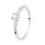 Diamond Solitaire ondersteund 0070 Cts Illusion 1 Ct White Gold set met vier klauwen