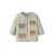NAME IT BABY katoenen gebreide vest met borduursels en print – beige