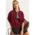 Ronde Hals Geribd Sweatshirt met Sjaal Accessoire Detail