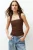 TRENDYOLMİLLA Dames Bruin Effen Mouwloos Getailleerd Blouses