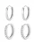 Hey Happiness Oorbellen ‘Duo Hoops’  zilver