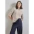 Street One Dames Fluffy shirt met print in Beige