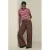 LOLALIZA wide leg broek – bruin