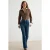 TRENDYOLMİLLA Dames Donkerblauw Effen Flared Normale taille Jeans