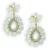 LOTT. gioielli Oorbellen Dames Flower Double Drop S, Kleur: Wit