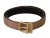 Dolce & Gabbana Roze Gouden Leren Logo Gegraveerde Metalen Gesp Riem