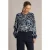 Yest blouse met print – grijs/meerkleurig
