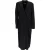 Jil Sander single-breasted midi-jas van zwarte wol