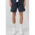 QS regular gestreepte casual short donkerblauw