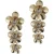 OTAZU Delicate Flower Earrings Gold, Crystal